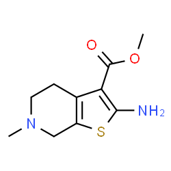 ChemSpider 2D Image | methyl 2-amino-6-methyl-4H,5H,7H-thieno[2,3-c]pyridine-3-carboxylate | C10H14N2O2S