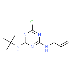 ChemSpider 2D Image | N-Allyl-6-chloro-N'-(2-methyl-2-propanyl)-1,3,5-triazine-2,4-diamine | C10H16ClN5