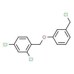 ChemSpider 2D Image | 2,4-Dichloro-1-[[3-(chloromethyl)phenoxy]methyl]benzene | C14H11Cl3O