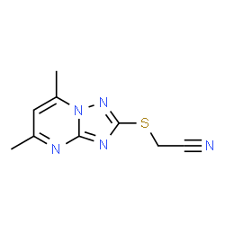 ChemSpider 2D Image | [(5,7-Dimethyl[1,2,4]triazolo[1,5-a]pyrimidin-2-yl)sulfanyl]acetonitrile | C9H9N5S