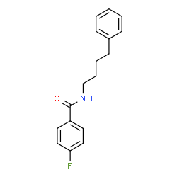 ChemSpider 2D Image | 4-Fluoro-N-(4-phenylbutyl)benzamide | C17H18FNO