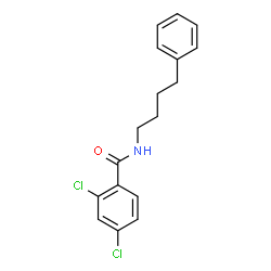 ChemSpider 2D Image | 2,4-Dichloro-N-(4-phenylbutyl)benzamide | C17H17Cl2NO