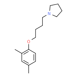 ChemSpider 2D Image | 1-[4-(2,4-Dimethylphenoxy)butyl]pyrrolidine | C16H25NO