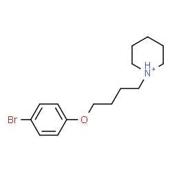 ChemSpider 2D Image | 1-[4-(4-Bromophenoxy)butyl]piperidinium | C15H23BrNO