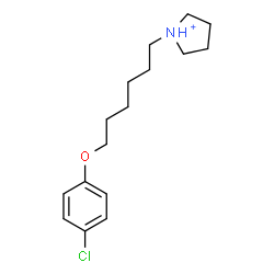 ChemSpider 2D Image | 1-[6-(4-Chlorophenoxy)hexyl]pyrrolidinium | C16H25ClNO