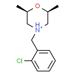 ChemSpider 2D Image | (2R,6S)-4-(2-Chlorobenzyl)-2,6-dimethylmorpholin-4-ium | C13H19ClNO