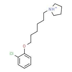 ChemSpider 2D Image | 1-[6-(2-Chlorophenoxy)hexyl]pyrrolidinium | C16H25ClNO