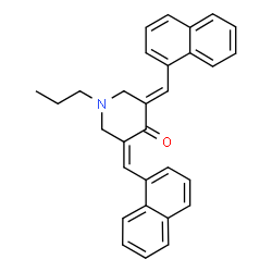 ChemSpider 2D Image | 3,5-Bis-naphthalen-1-ylmethylene-1-propyl-piperidin-4-one | C30H27NO