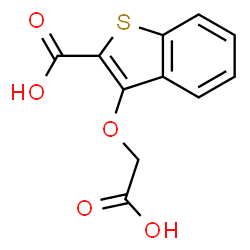 ChemSpider 2D Image | 3-(Carboxymethoxy)-1-benzothiophene-2-carboxylic acid | C11H8O5S
