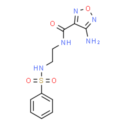 ChemSpider 2D Image | 4-Amino-N-{2-[(phenylsulfonyl)amino]ethyl}-1,2,5-oxadiazole-3-carboxamide | C11H13N5O4S