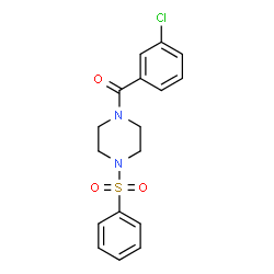 ChemSpider 2D Image | (3-Chlorophenyl)[4-(phenylsulfonyl)-1-piperazinyl]methanone | C17H17ClN2O3S