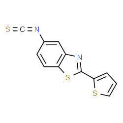 ChemSpider 2D Image | 5-Isothiocyanato-2-(2-thienyl)-1,3-benzothiazole | C12H6N2S3