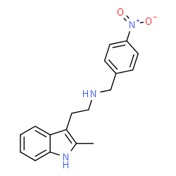 ChemSpider 2D Image | 2-(2-Methyl-1H-indol-3-yl)-N-(4-nitrobenzyl)ethanamine | C18H19N3O2