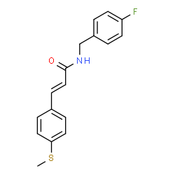 ChemSpider 2D Image | (2E)-N-(4-Fluorobenzyl)-3-[4-(methylsulfanyl)phenyl]acrylamide | C17H16FNOS