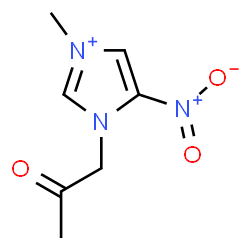ChemSpider 2D Image | 3-Methyl-5-nitro-1-(2-oxopropyl)-1H-imidazol-3-ium | C7H10N3O3