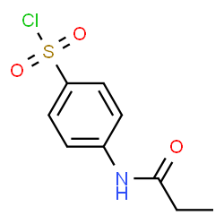 ChemSpider 2D Image | 4-propanamidobenzene-1-sulfonyl chloride | C9H10ClNO3S