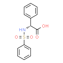 ChemSpider 2D Image | (2R)-Phenyl[(phenylsulfonyl)amino]acetic acid | C14H13NO4S
