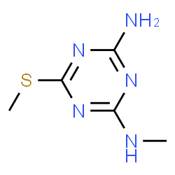 ChemSpider 2D Image | N-Methyl-6-(methylsulfanyl)-1,3,5-triazine-2,4-diamine | C5H9N5S