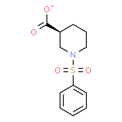 ChemSpider 2D Image | (3S)-1-(Phenylsulfonyl)-3-piperidinecarboxylate | C12H14NO4S