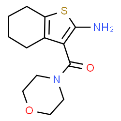 ChemSpider 2D Image | 3-(4-morpholinylcarbonyl)-4,5,6,7-tetrahydro-1-benzothien-2-ylamine | C13H18N2O2S