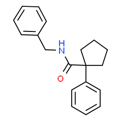ChemSpider 2D Image | N-Benzyl-1-phenylcyclopentanecarboxamide | C19H21NO