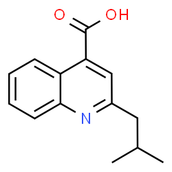 ChemSpider 2D Image | 2-Isobutyl-4-quinolinecarboxylic acid | C14H15NO2