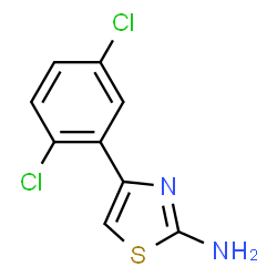 ChemSpider 2D Image | 4-(2,5-Dichloro-phenyl)-thiazol-2-ylamine | C9H6Cl2N2S