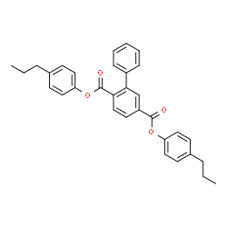 ChemSpider 2D Image | Bis(4-propylphenyl) 2,5-biphenyldicarboxylate | C32H30O4