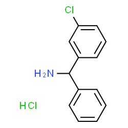 ChemSpider 2D Image | 1-(3-Chlorophenyl)-1-phenylmethanamine hydrochloride (1:1) | C13H13Cl2N
