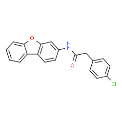 ChemSpider 2D Image | 2-(4-Chlorophenyl)-N-(dibenzo[b,d]furan-3-yl)acetamide | C20H14ClNO2