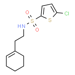 ChemSpider 2D Image | 5-Chloro-N-[2-(1-cyclohexen-1-yl)ethyl]-2-thiophenesulfonamide | C12H16ClNO2S2