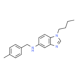 ChemSpider 2D Image | 1-Butyl-N-(4-methylbenzyl)-1H-benzimidazol-5-amine | C19H23N3