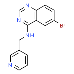 ChemSpider 2D Image | 6-Bromo-N-(3-pyridinylmethyl)-4-quinazolinamine | C14H11BrN4