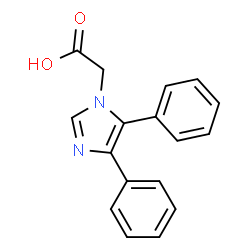 ChemSpider 2D Image | (4,5-Diphenyl-1H-imidazol-1-yl)acetic acid | C17H14N2O2
