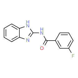 ChemSpider 2D Image | N-(1H-Benzimidazol-2-yl)-3-fluorobenzamide | C14H10FN3O