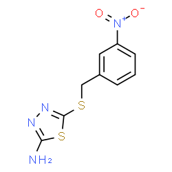 ChemSpider 2D Image | 5-[(3-Nitrobenzyl)sulfanyl]-1,3,4-thiadiazol-2-amine | C9H8N4O2S2