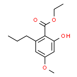 ChemSpider 2D Image | Ethyl 2-hydroxy-4-methoxy-6-propylbenzoate | C13H18O4