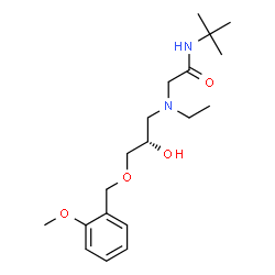 ChemSpider 2D Image | N~2~-Ethyl-N~2~-{(2S)-2-hydroxy-3-[(2-methoxybenzyl)oxy]propyl}-N-(2-methyl-2-propanyl)glycinamide | C19H32N2O4
