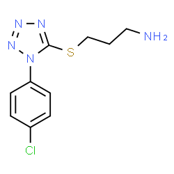 ChemSpider 2D Image | 3-[[1-(4-Chlorophenyl)-1H-tetrazol-5-yl]thio]-1-propanamine | C10H12ClN5S