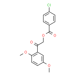 ChemSpider 2D Image | 2-(2,5-Dimethoxyphenyl)-2-oxoethyl 4-chlorobenzoate | C17H15ClO5