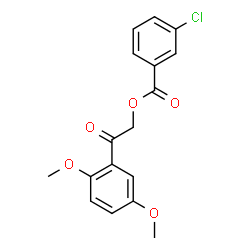 ChemSpider 2D Image | 2-(2,5-Dimethoxyphenyl)-2-oxoethyl 3-chlorobenzoate | C17H15ClO5