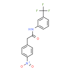 ChemSpider 2D Image | 2-(4-Nitrophenyl)-N-[3-(trifluoromethyl)phenyl]acetamide | C15H11F3N2O3