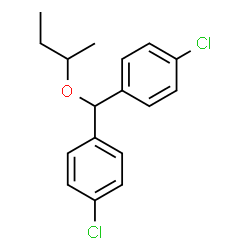ChemSpider 2D Image | 1,1'-(sec-Butoxymethylene)bis(4-chlorobenzene) | C17H18Cl2O