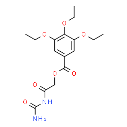 ChemSpider 2D Image | 2-(Carbamoylamino)-2-oxoethyl 3,4,5-triethoxybenzoate | C16H22N2O7