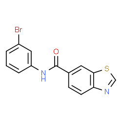 ChemSpider 2D Image | N-(3-Bromophenyl)-1,3-benzothiazole-6-carboxamide | C14H9BrN2OS