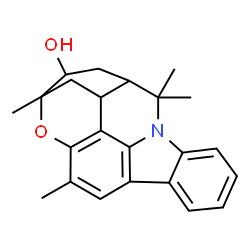 ChemSpider 2D Image | 3,13,13,17-Tetramethyl-21-oxa-12-azahexacyclo[10.7.1.1~2,17~.0~5,20~.0~6,11~.0~14,19~]henicosa-1(20),2,4,6,8,10-hexaen-16-ol | C23H25NO2