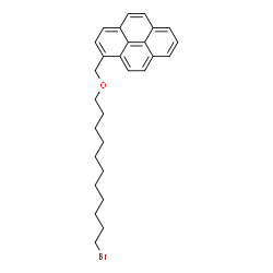 ChemSpider 2D Image | 1-{[(11-Bromoundecyl)oxy]methyl}pyrene | C28H33BrO