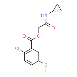 ChemSpider 2D Image | 2-(Cyclopropylamino)-2-oxoethyl 2-chloro-5-(methylsulfanyl)benzoate | C13H14ClNO3S