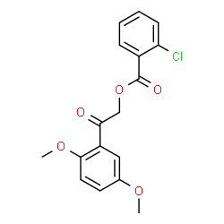 ChemSpider 2D Image | 2-(2,5-Dimethoxyphenyl)-2-oxoethyl 2-chlorobenzoate | C17H15ClO5