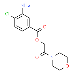 ChemSpider 2D Image | 2-(4-Morpholinyl)-2-oxoethyl 3-amino-4-chlorobenzoate | C13H15ClN2O4
